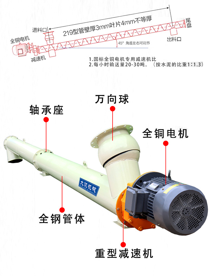 水泥螺旋输送机结构图