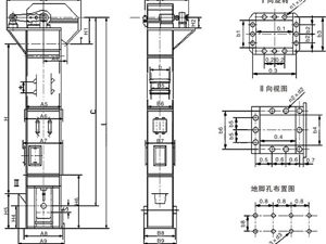 TD斗式提升机外形图纸